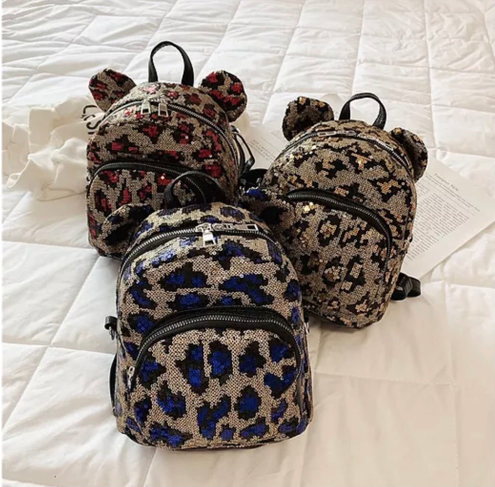 Sequins leopard bag